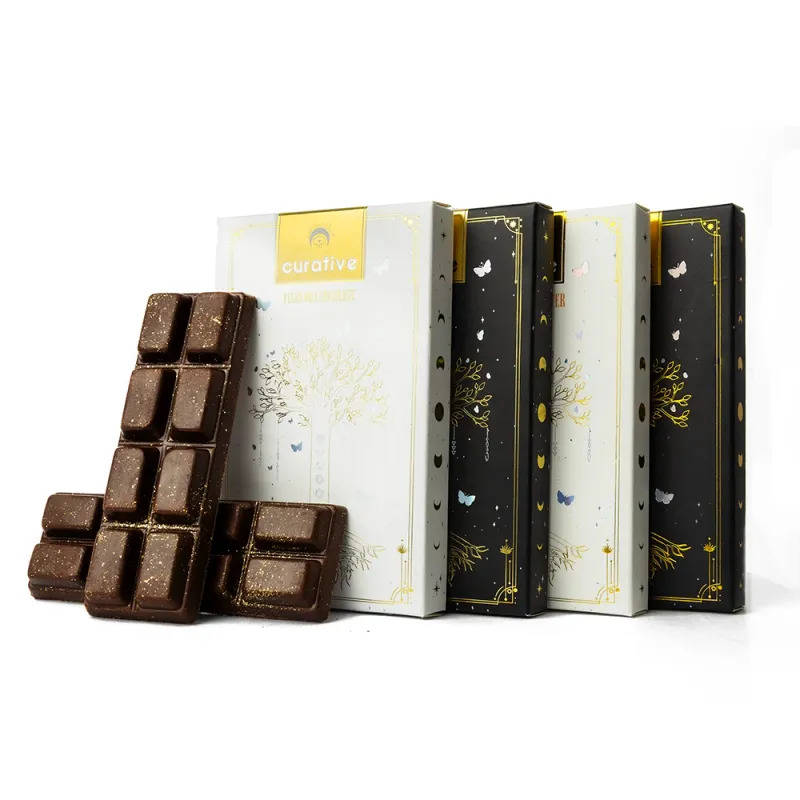 Magic mushroom edibles dosing chart showing microdose low dose and moderate dose for chocolate bars gummies and capsules